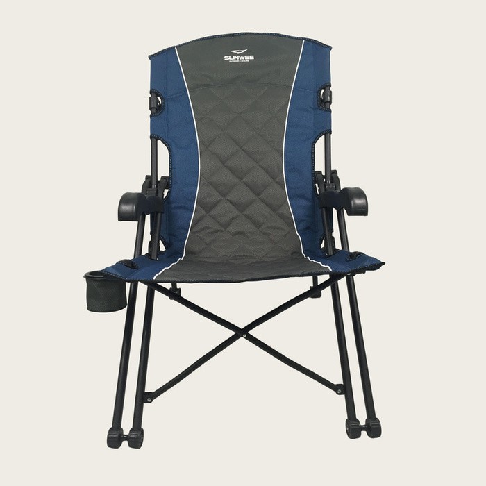 Luho nga Camping Chair nga adunay Collapsible Plastic Armrests